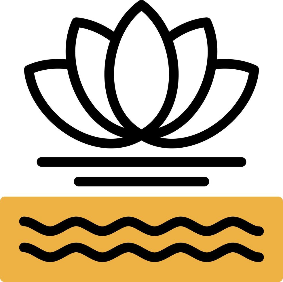 Water Lily Vector Icon Design