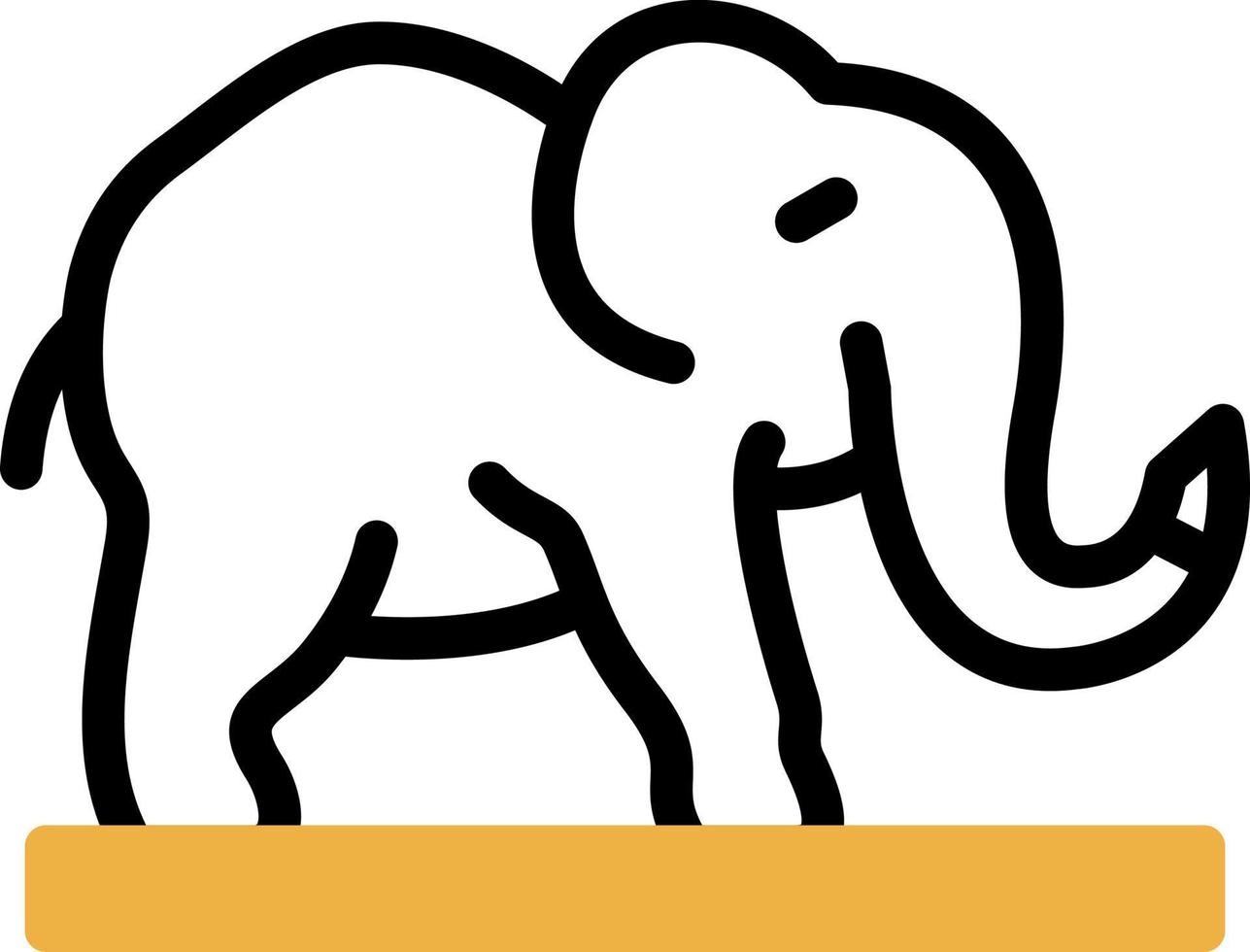 diseño de icono de vector de elefante