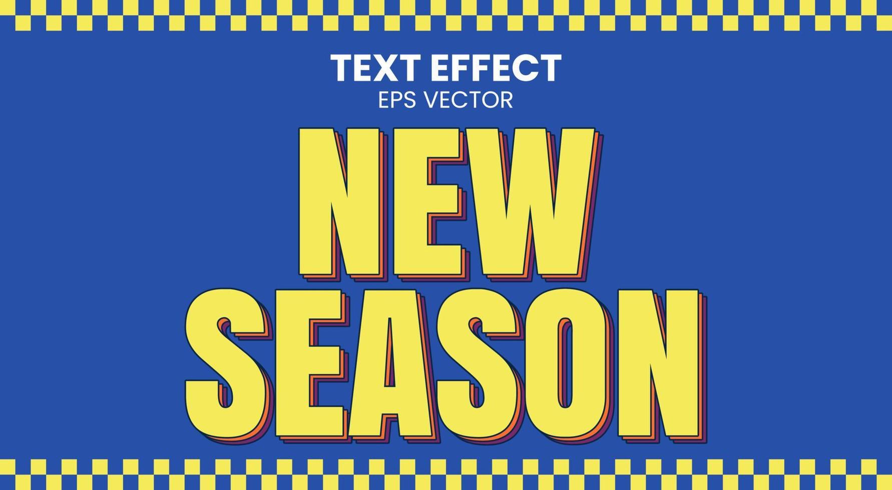 New Season Text Effect. Classic Retro Text Effect vector