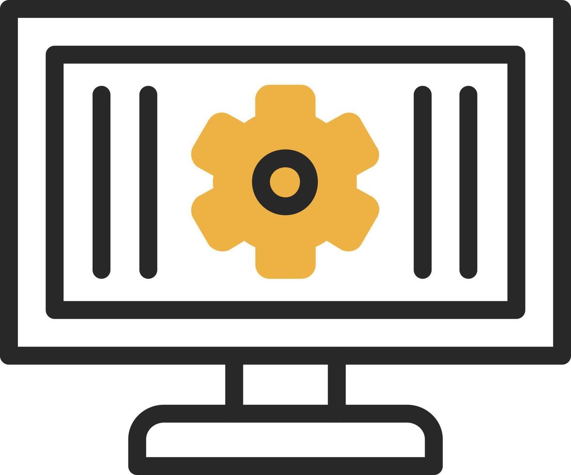 Monitoring Vector Icon Design