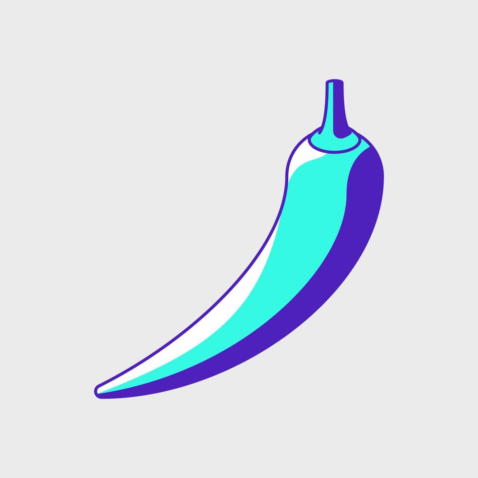Chili pepper isometric vector icon illustration