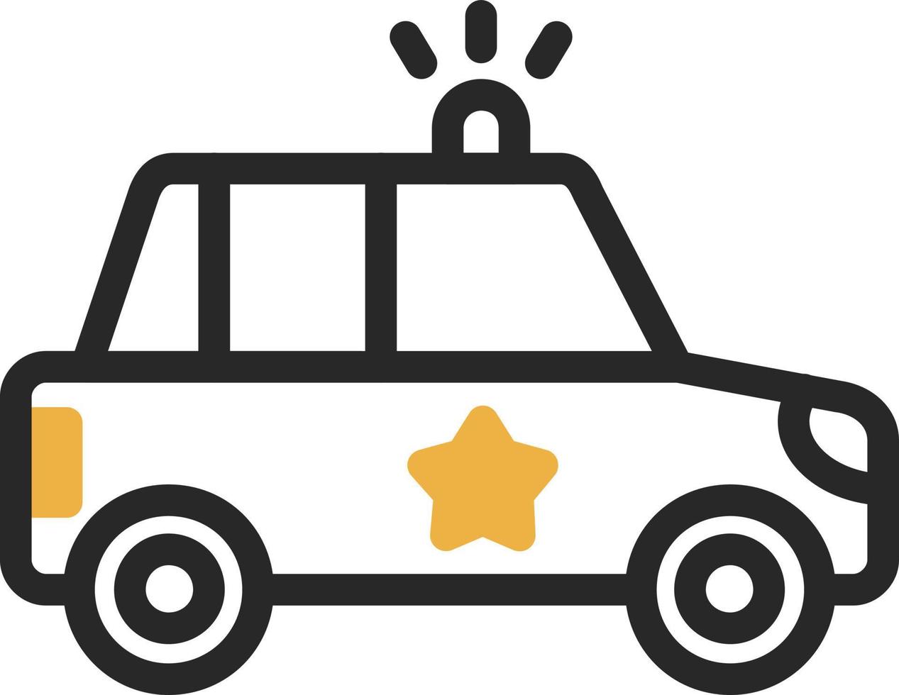 Police Car Vector Icon Design