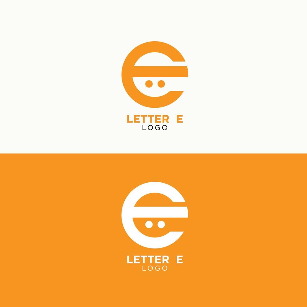 Company website letter e modern minimal logo design template vector