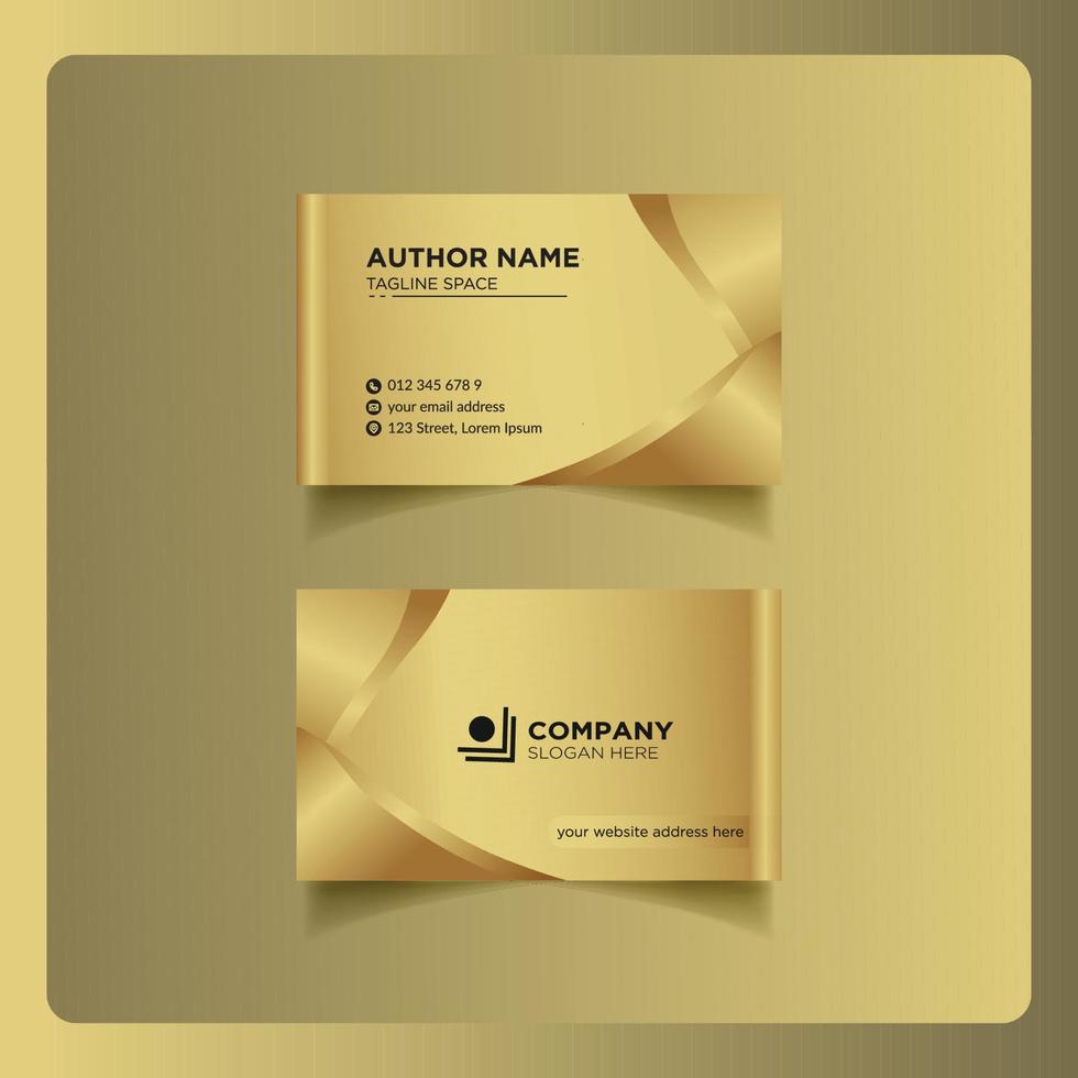 Clean modern and corporate luxury business card design template or visiting card design vector