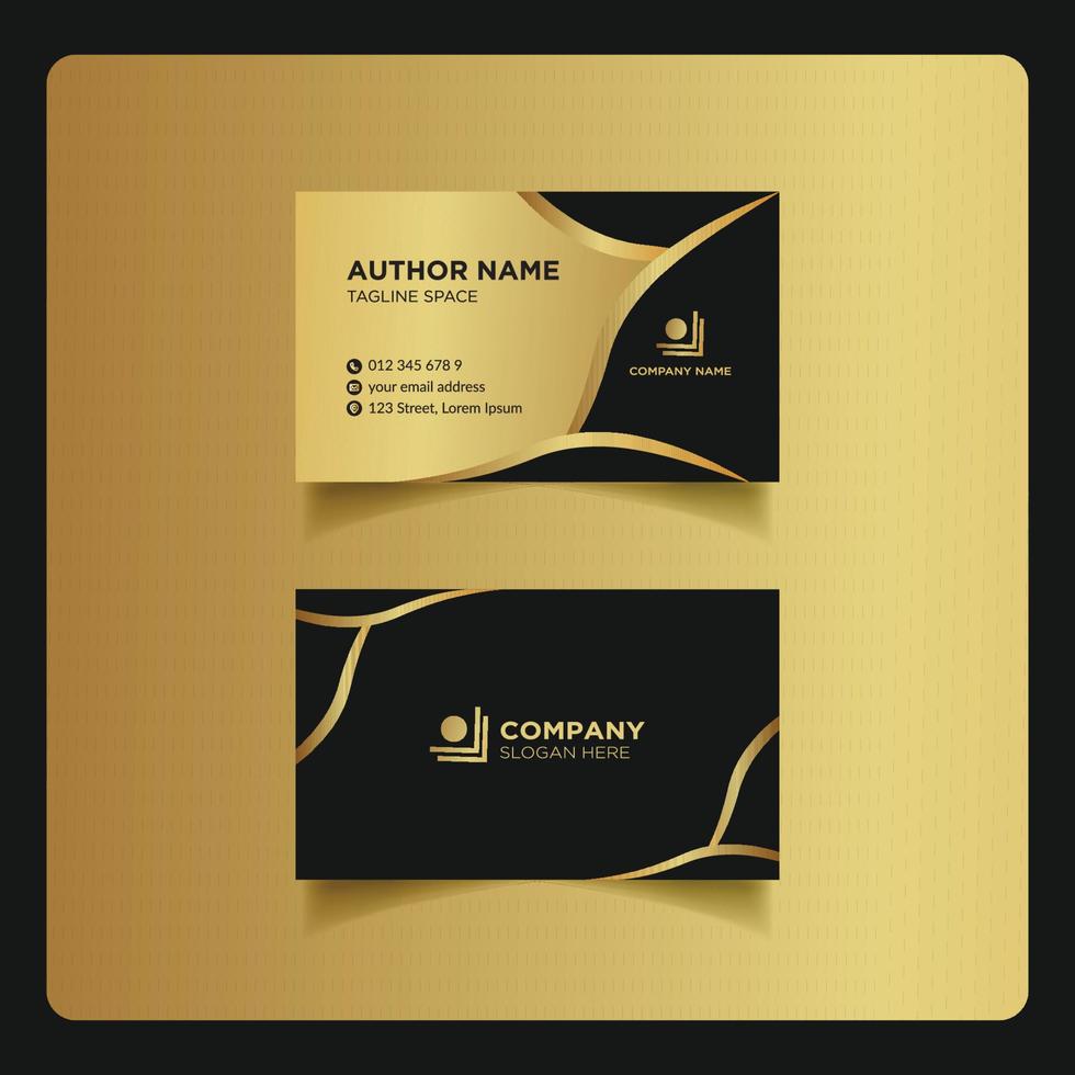 Clean modern and corporate luxury business card design template or visiting card design vector