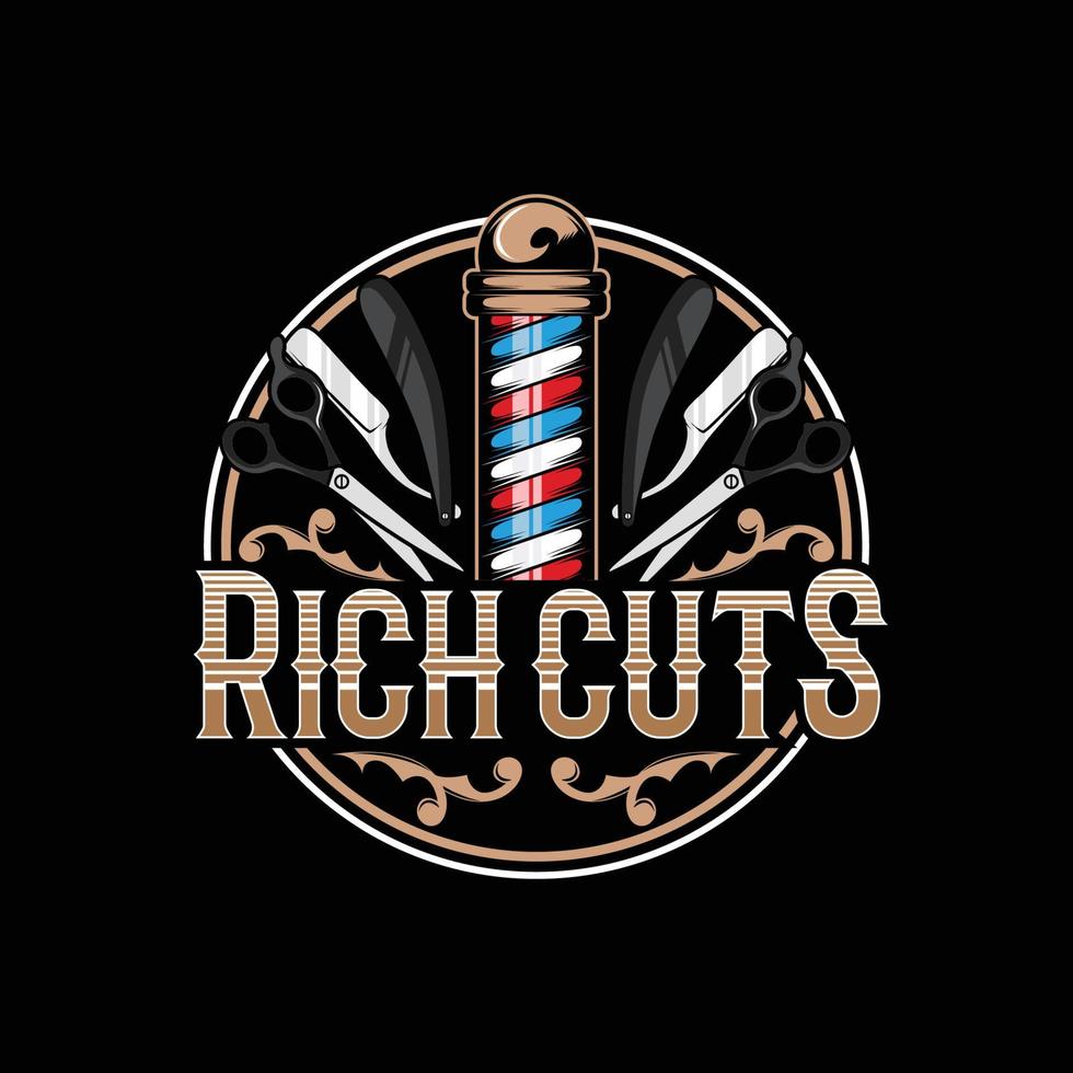 Barbershop logo vintage vector