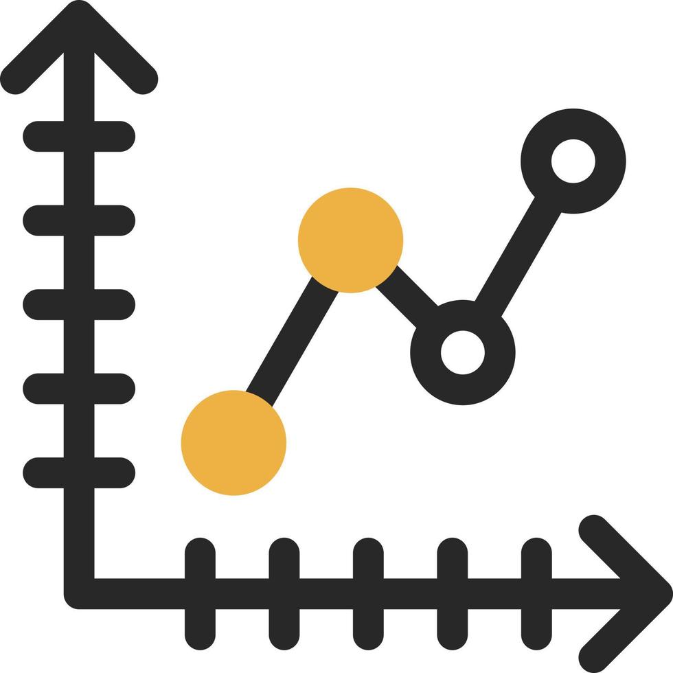 Line Graph Vector Icon Design