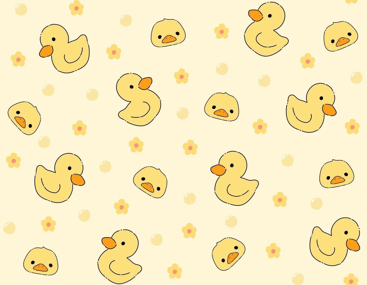 Cute Duck pattern vector