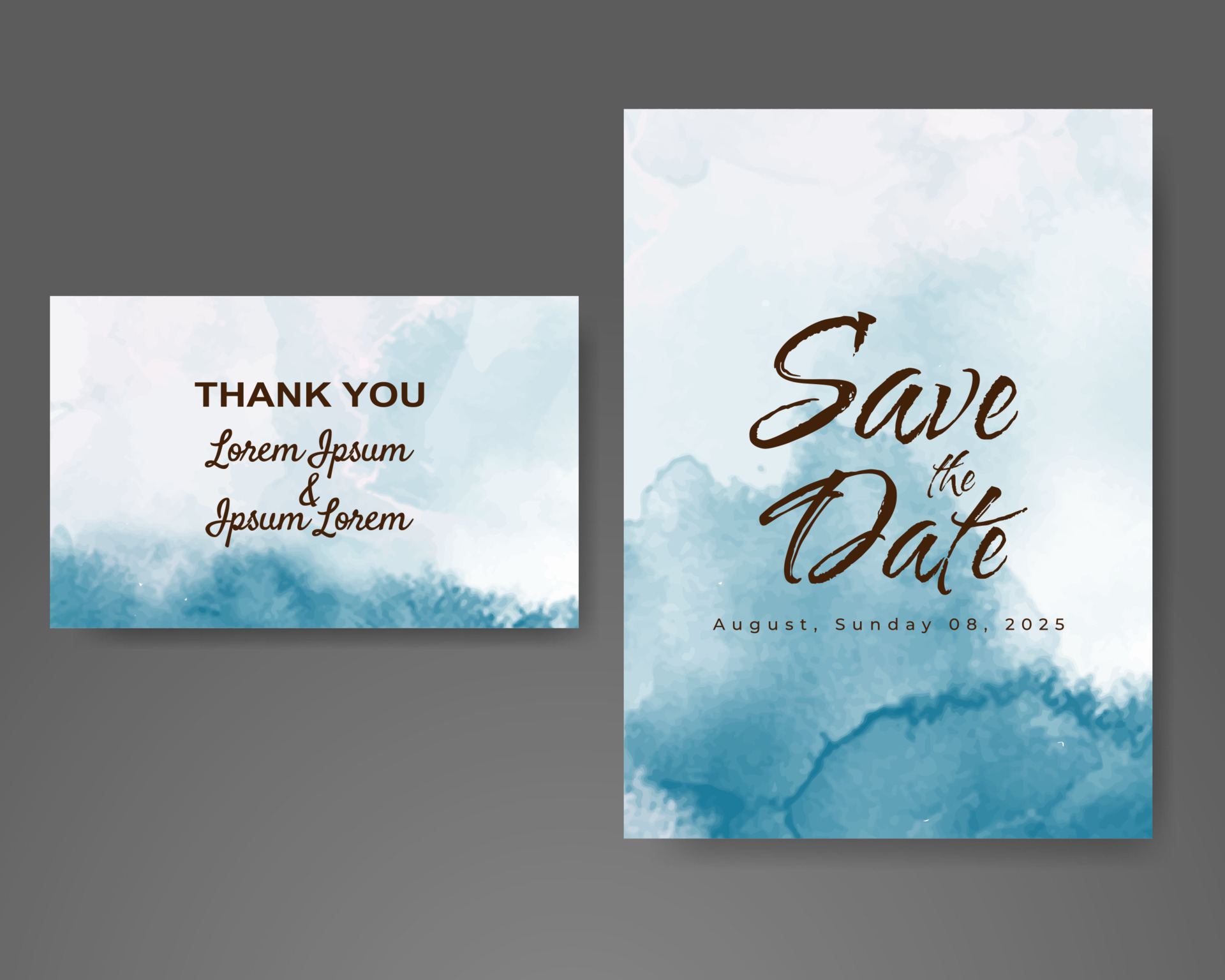 Wedding invitation with abstract watercolor background 20544050 Vector