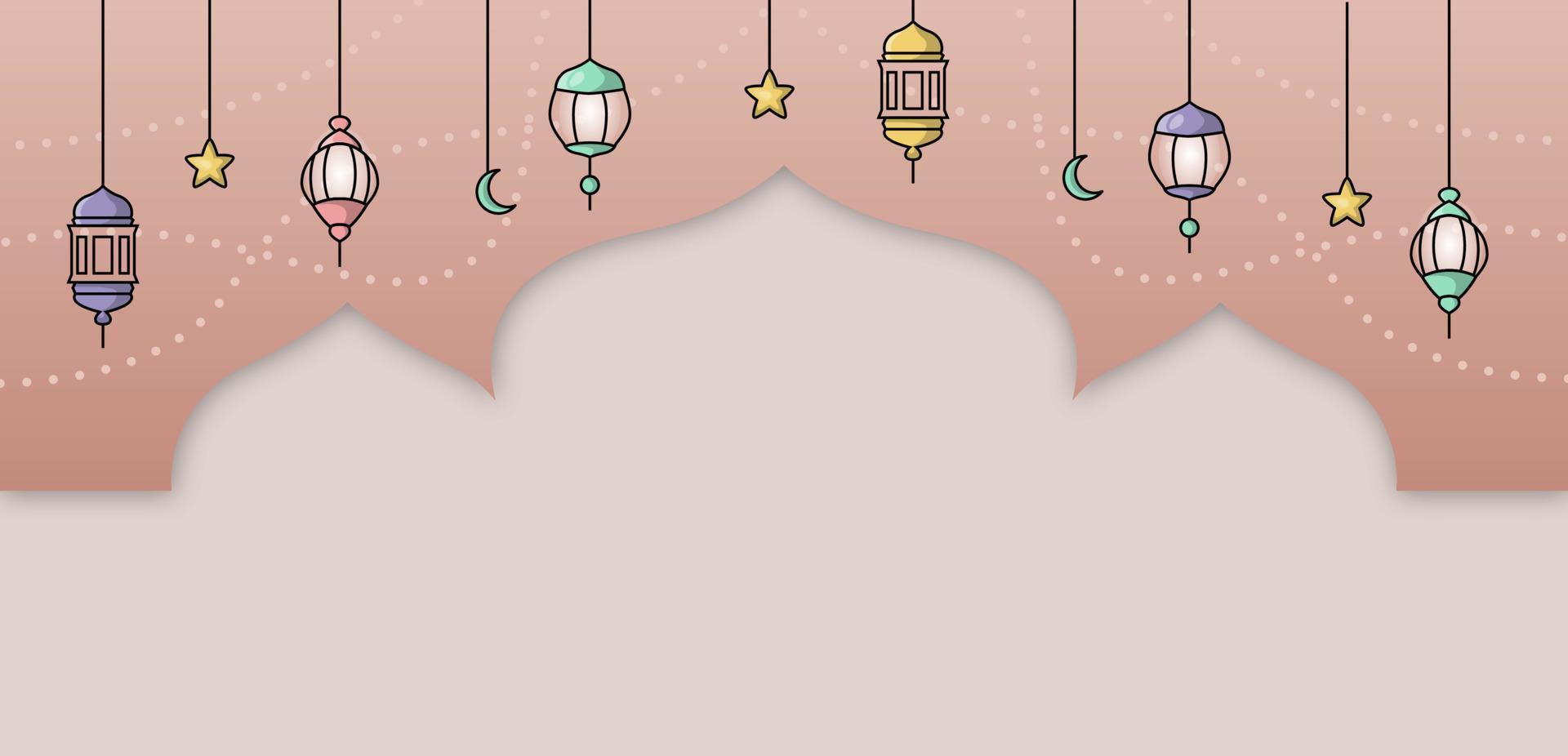 ramadhan kareem fondo islámico vector