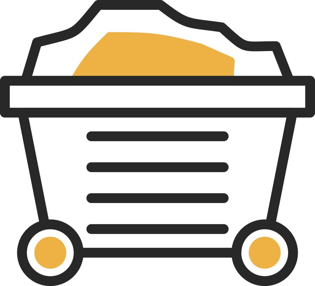 Mining Cart Vector Icon Design