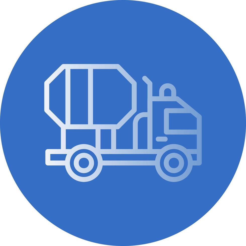 Cement Truck Vector Icon Design