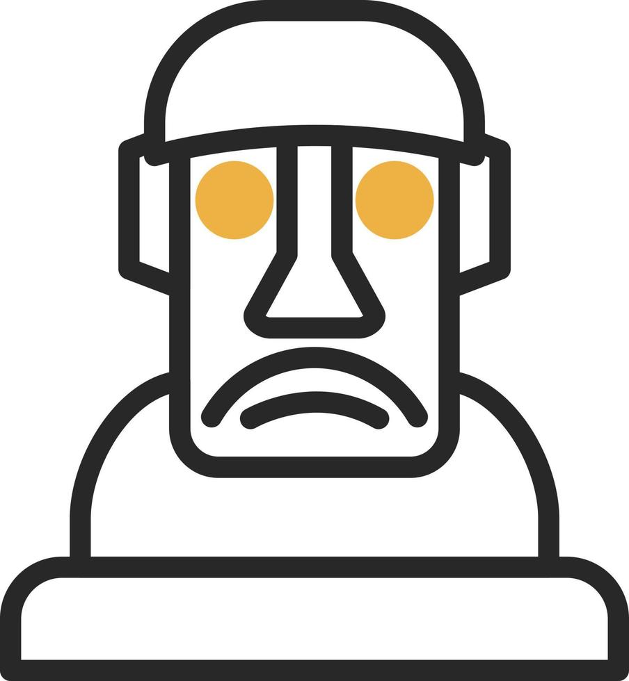 diseño de icono de vector moai