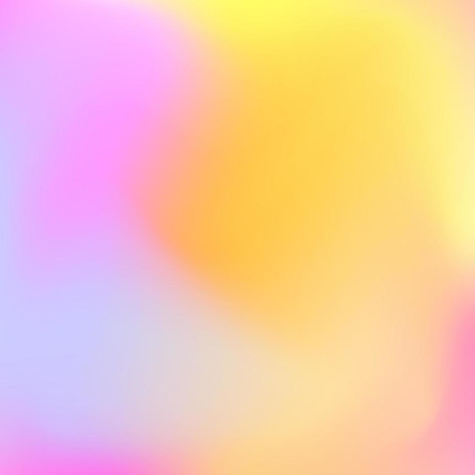 Colorful pastel gradient. Blurred abstract background. Smooth transitions of pink and yellow colors. Rainbow backdrop. vector