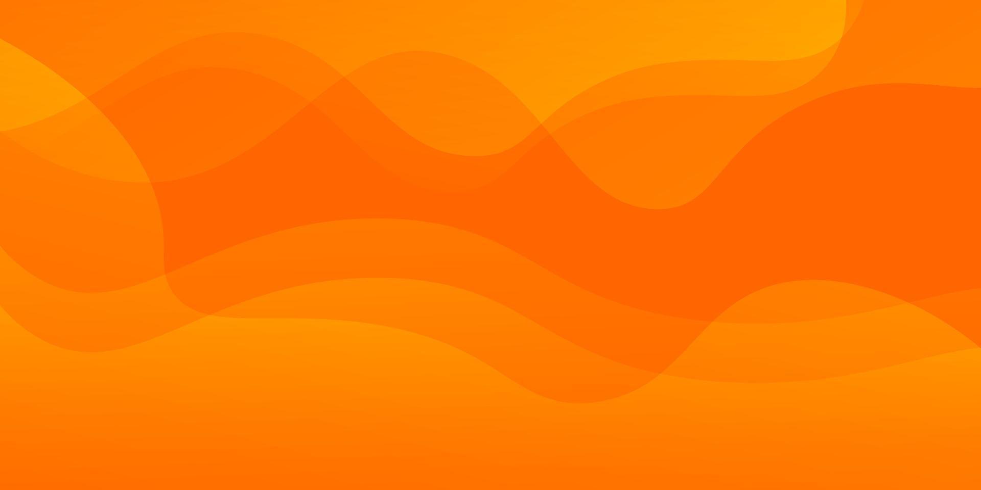 vector de fondo de ondas naranja degradado. composición de formas de gradiente fluido