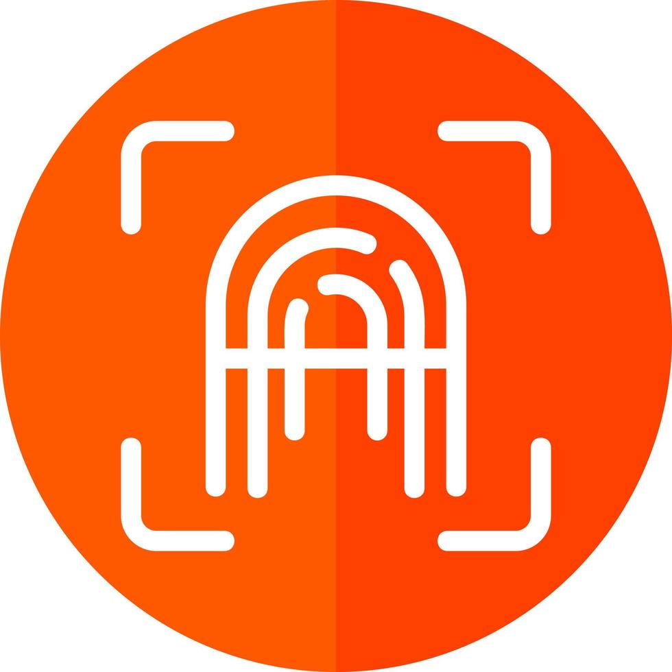 Fingerprint Scan Vector Icon Design