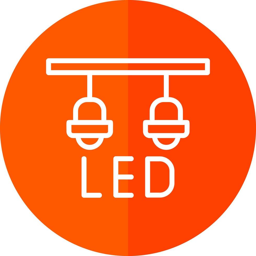 Led Lamp Vector Icon Design