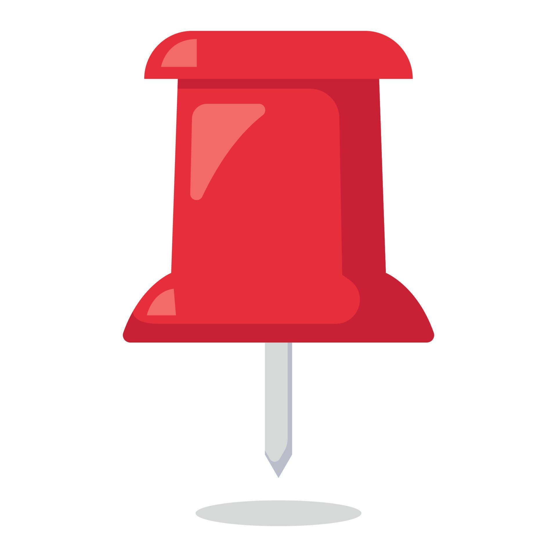 Pin Tack Red Flat Style 20545117 Vector Art at Vecteezy