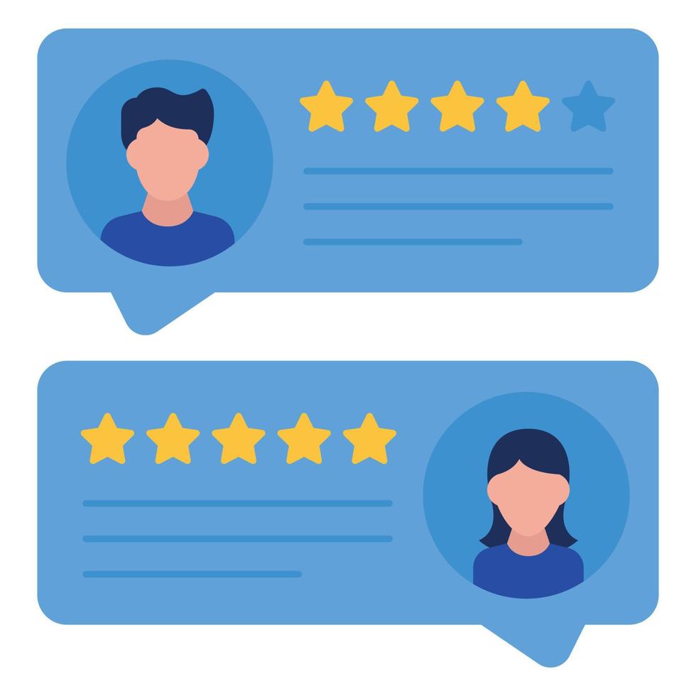 Male And Female Review Messages vector