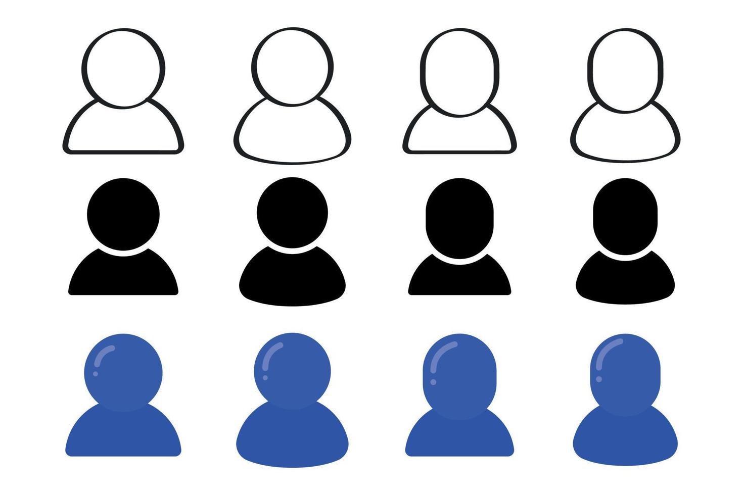 People In Different Styles Set vector