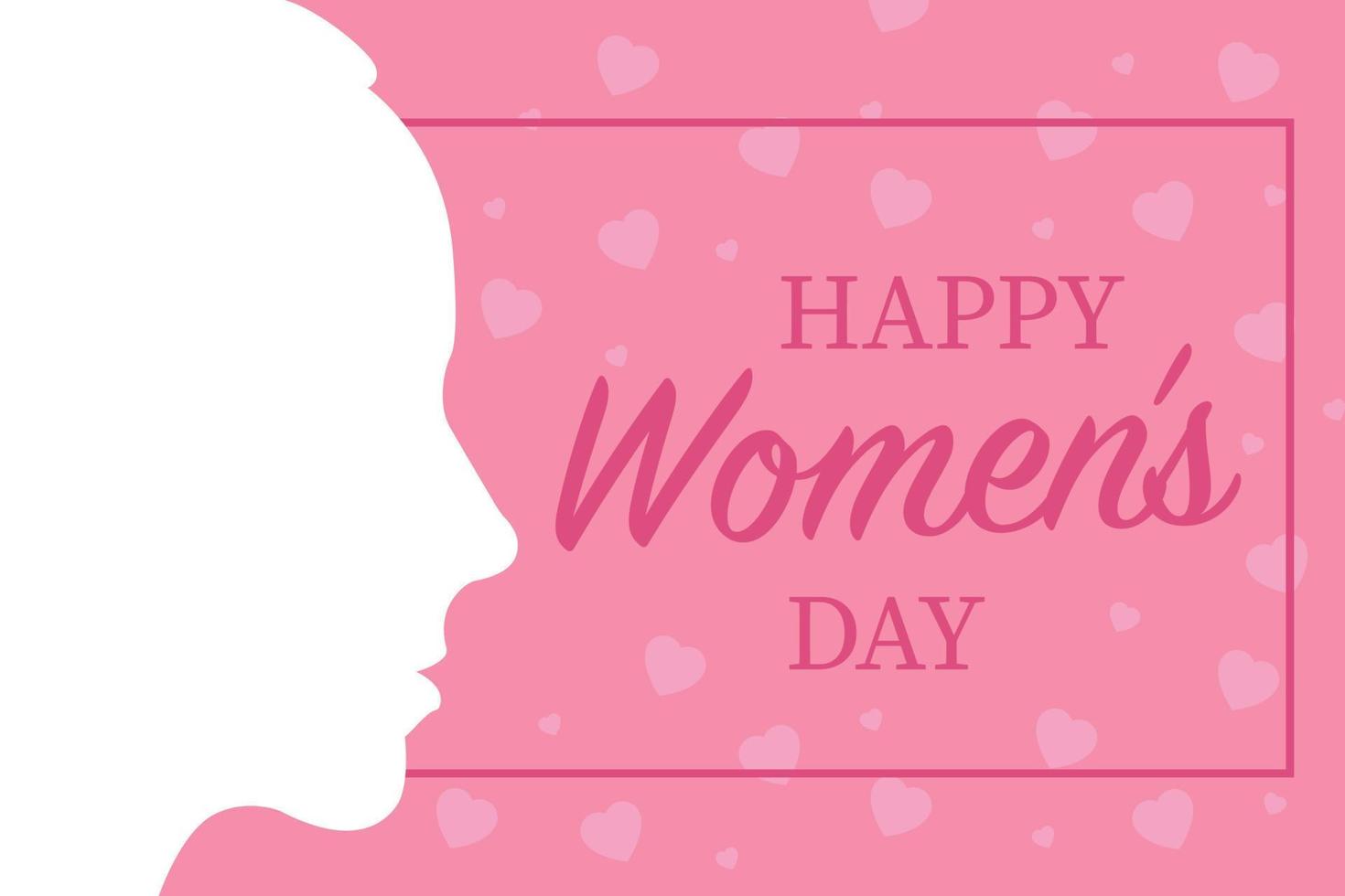 Womanes Day Face Shape Background vector