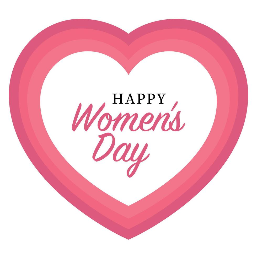 Happy Womens Day Heart vector