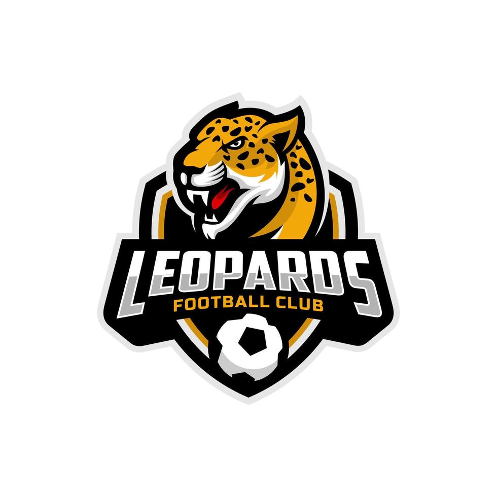 Leopards mascot for a football team logo. Vector Illustration