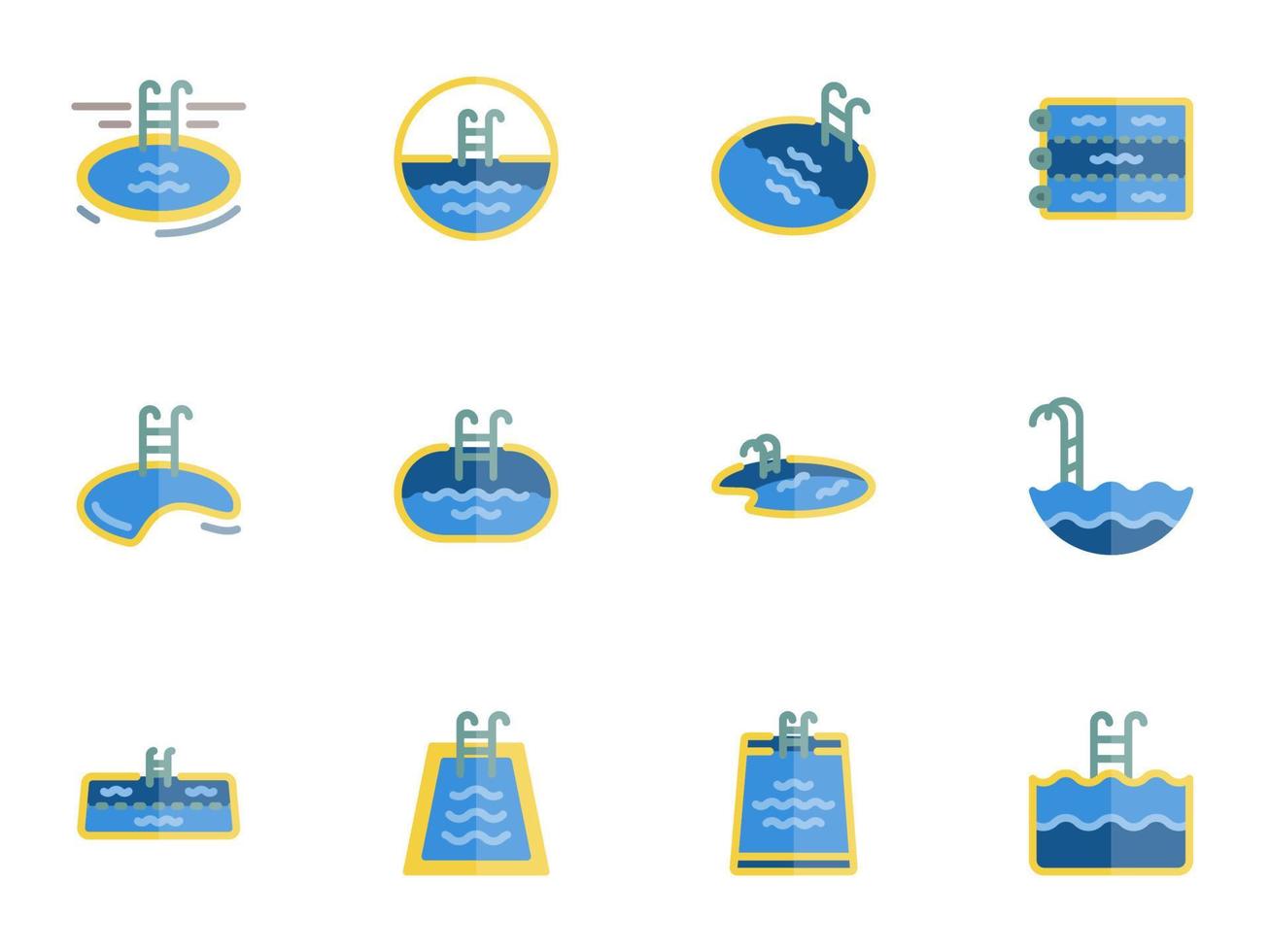 Flat illustration on a theme swimming pool vector