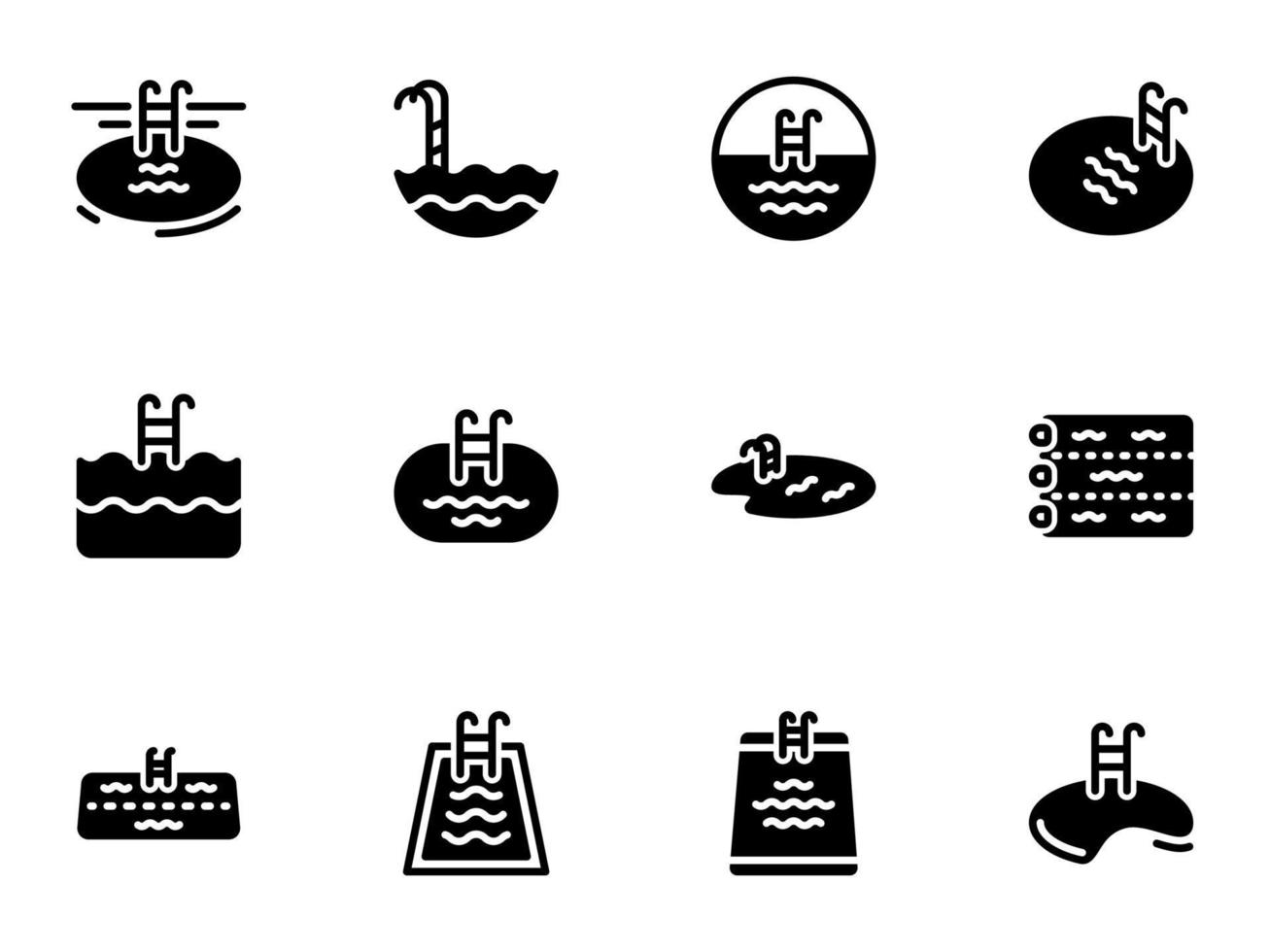 Flat illustration on a theme swimming pool vector