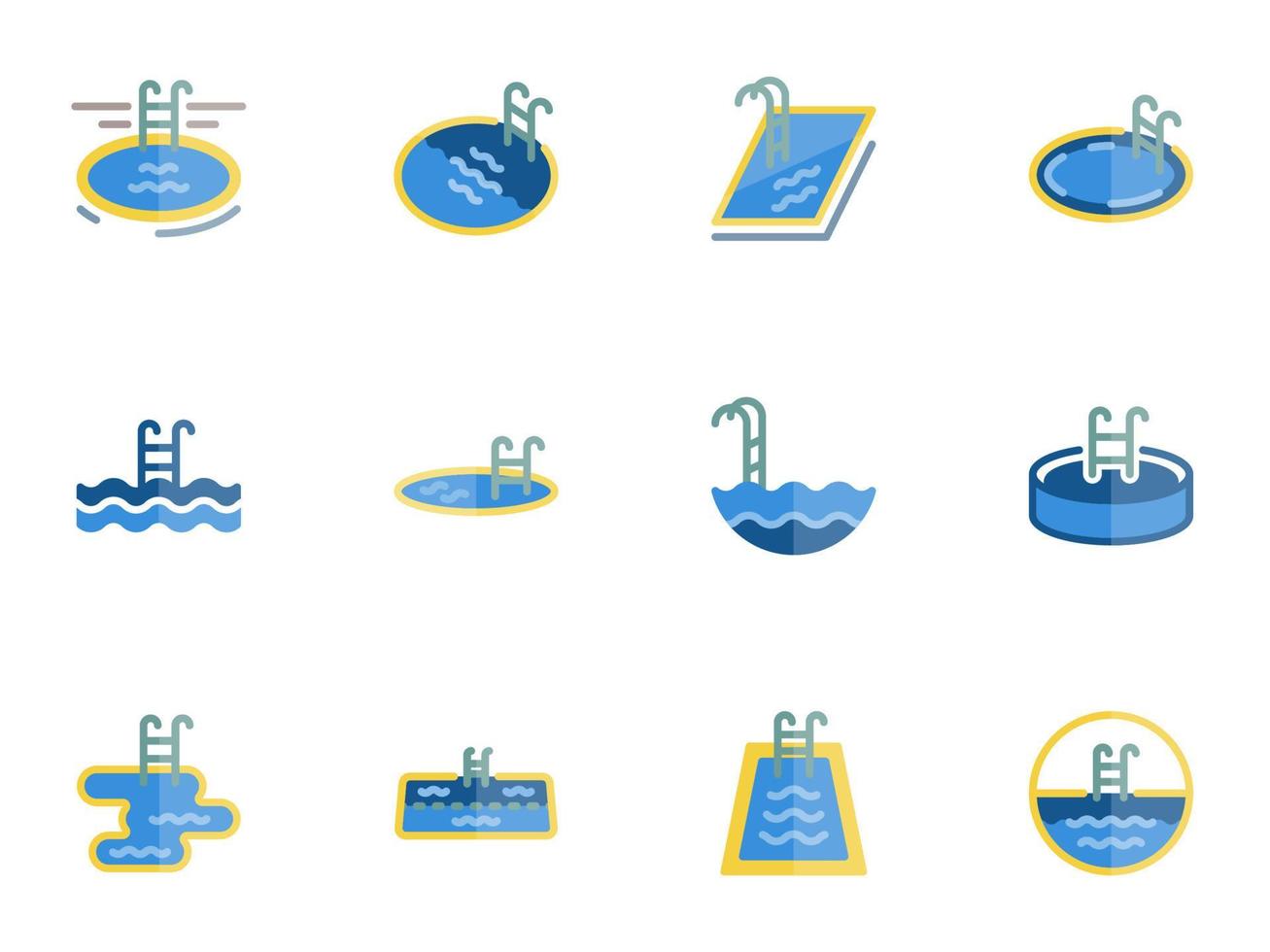 Flat illustration on a theme swimming pool vector