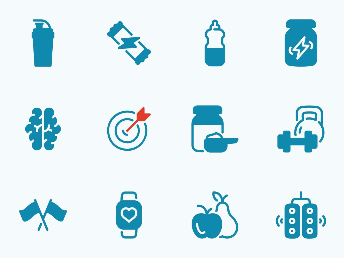 Simple vector icon on a theme sports and nutrition