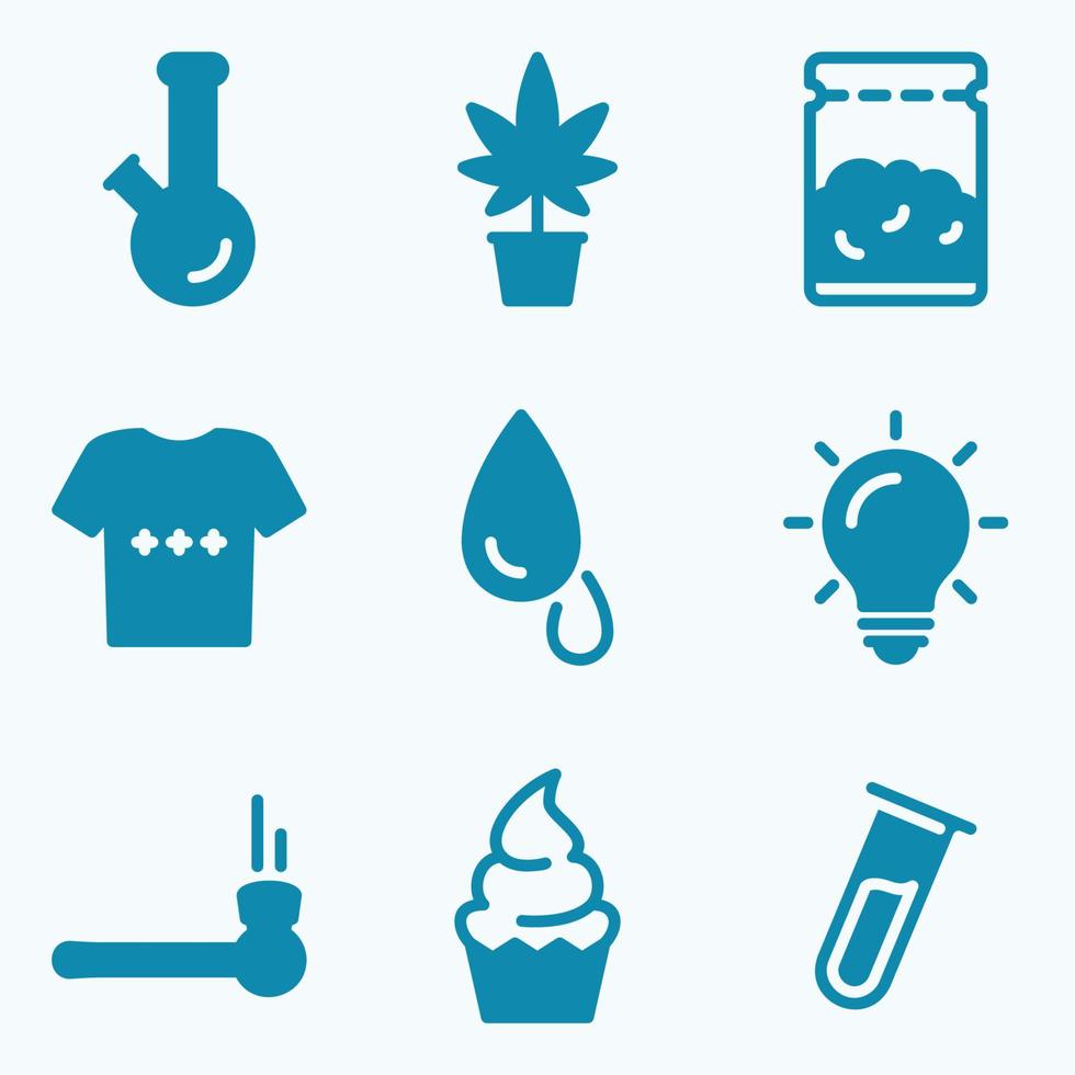 Simple vector icon on a theme cannabis