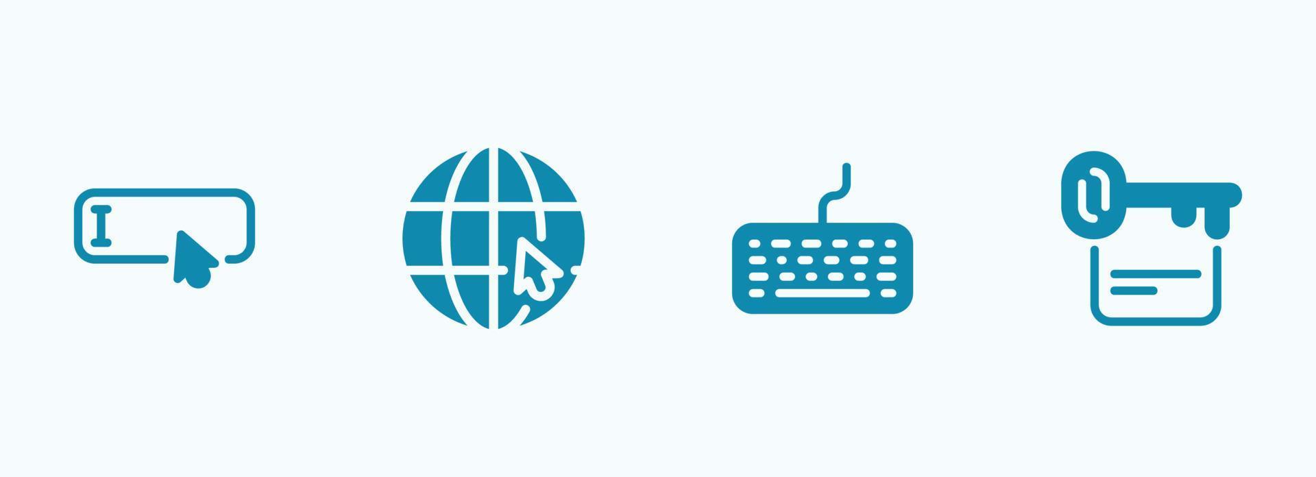 sencillo vector icono en un tema Internet consultas y información buscar