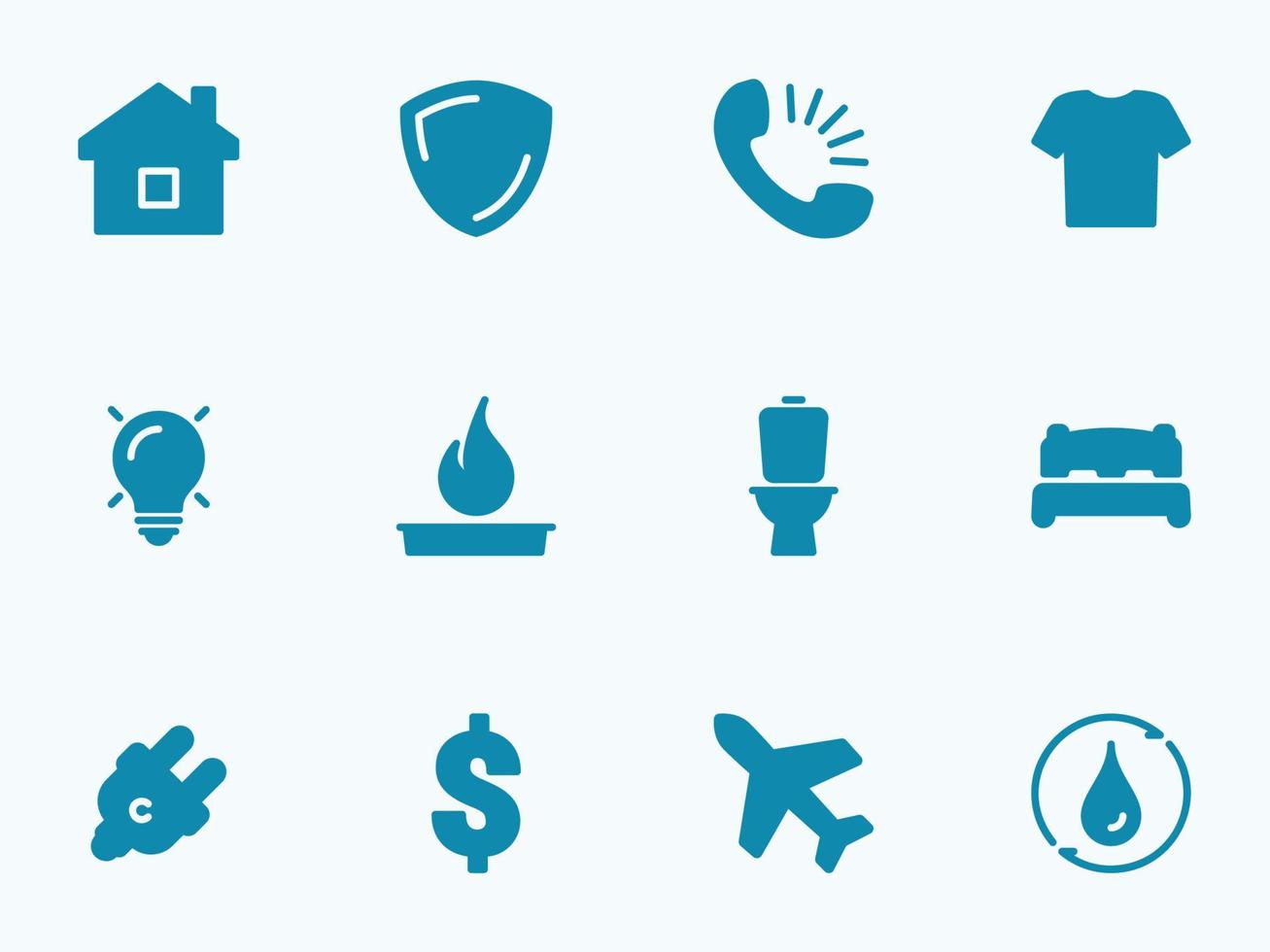 Simple vector icon on a theme basic human needs