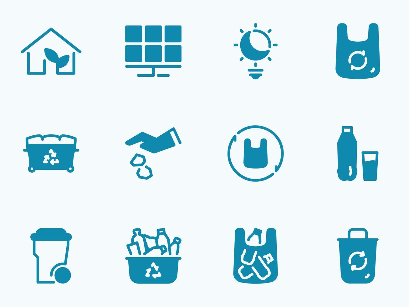 Simple vector icon on a theme care for the environment