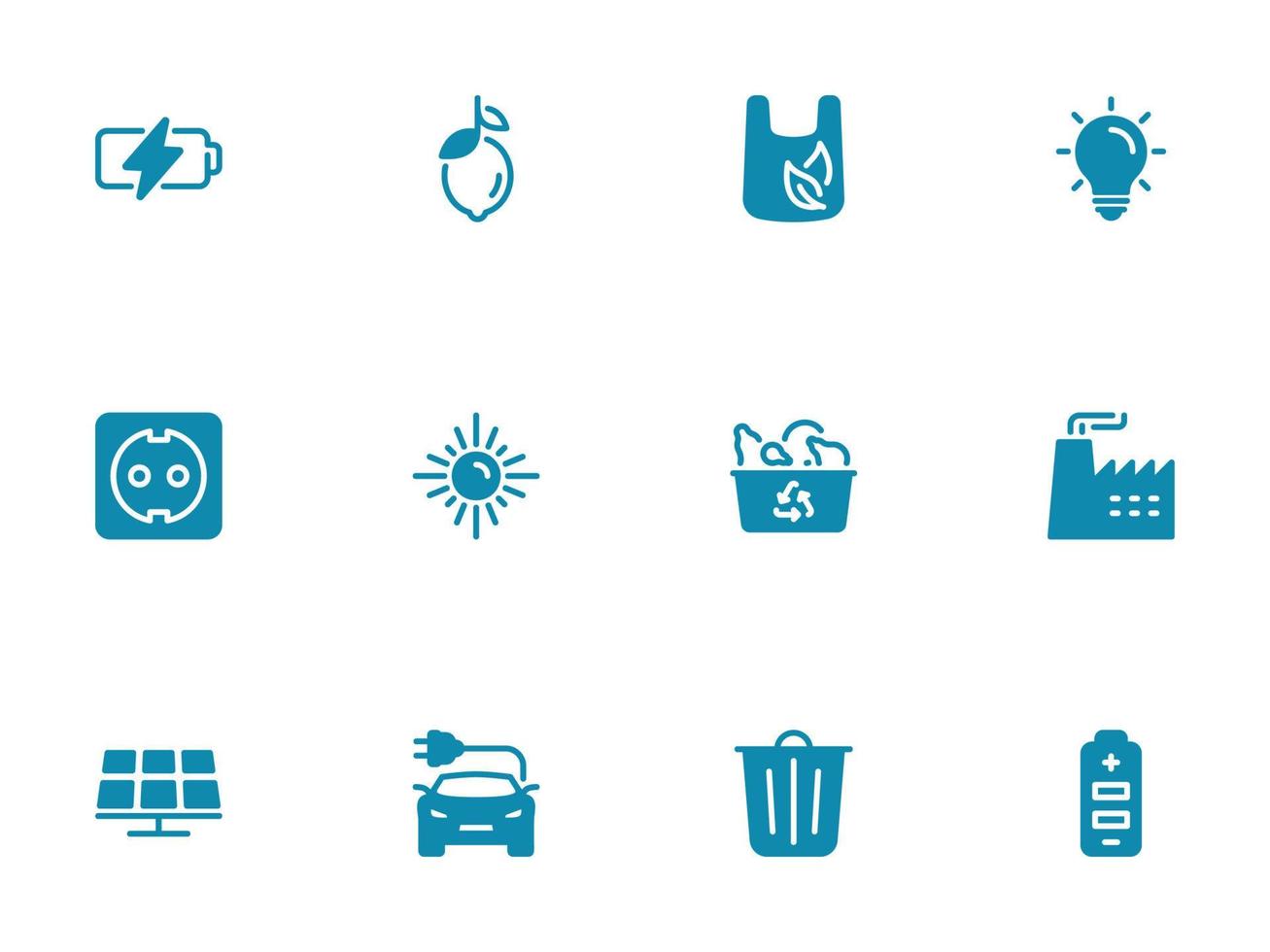 Simple vector icon on a theme electrical technology, energy conservation and production
