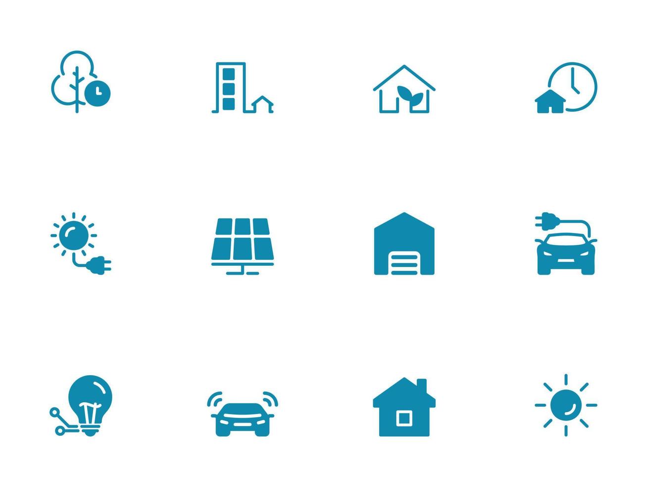 Simple vector icon on a theme sustainable use of energy