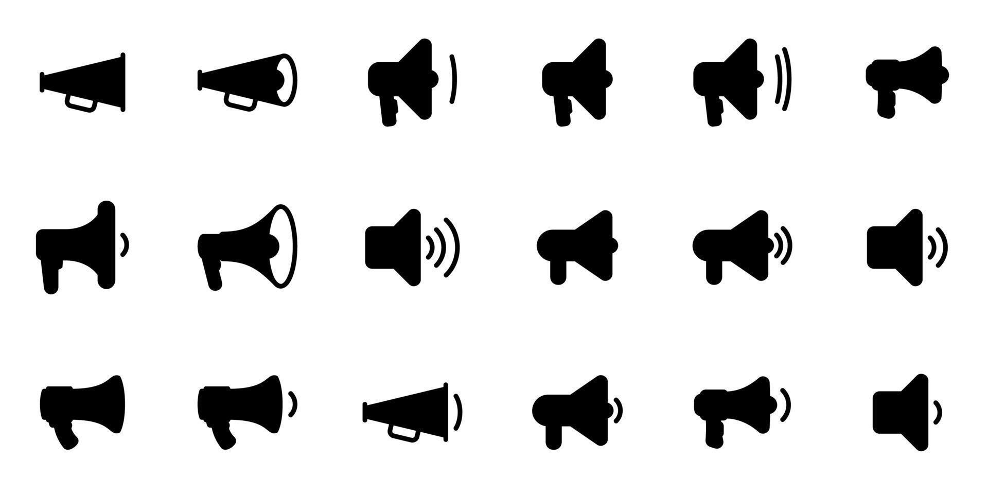 Simple vector icon on a theme megaphone