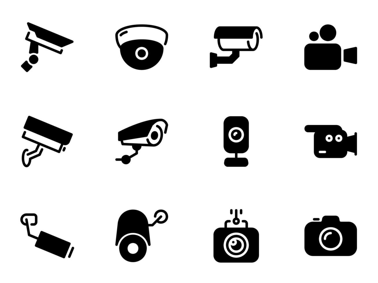 sencillo vector icono en un tema cctv cámara