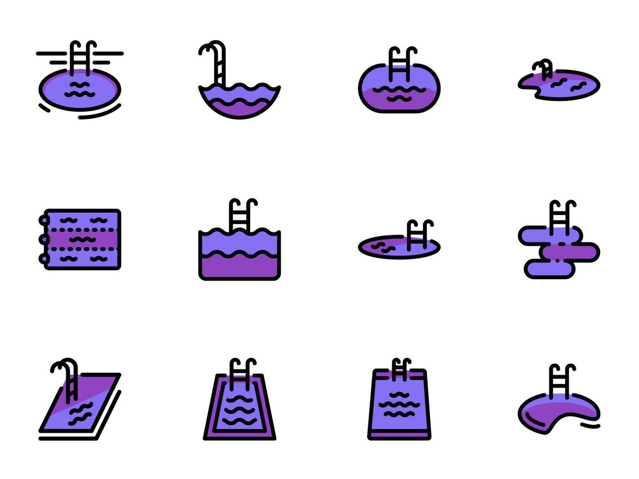 Flat illustration on a theme swimming pool vector