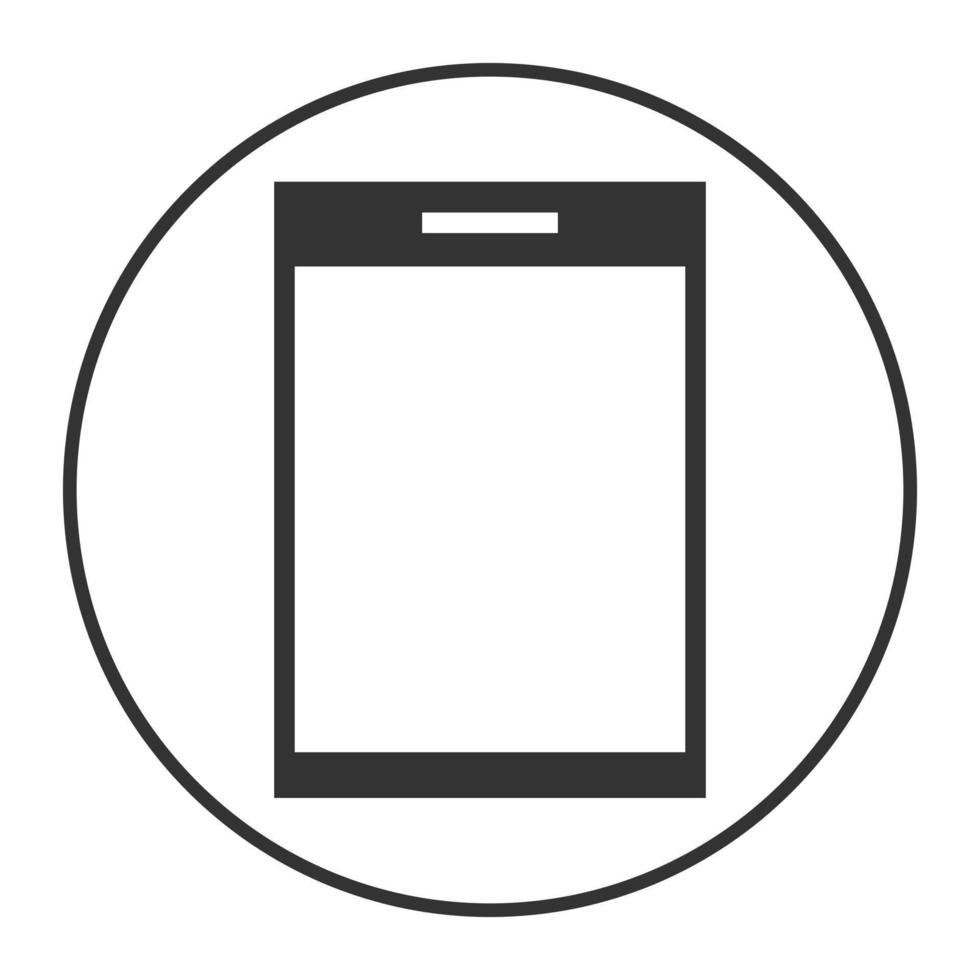 teléfono inteligente icono móvil icono. electrónica iconos tableta y teléfono inteligente símbolo. androide Teléfono móvil negro tableta icono. vector