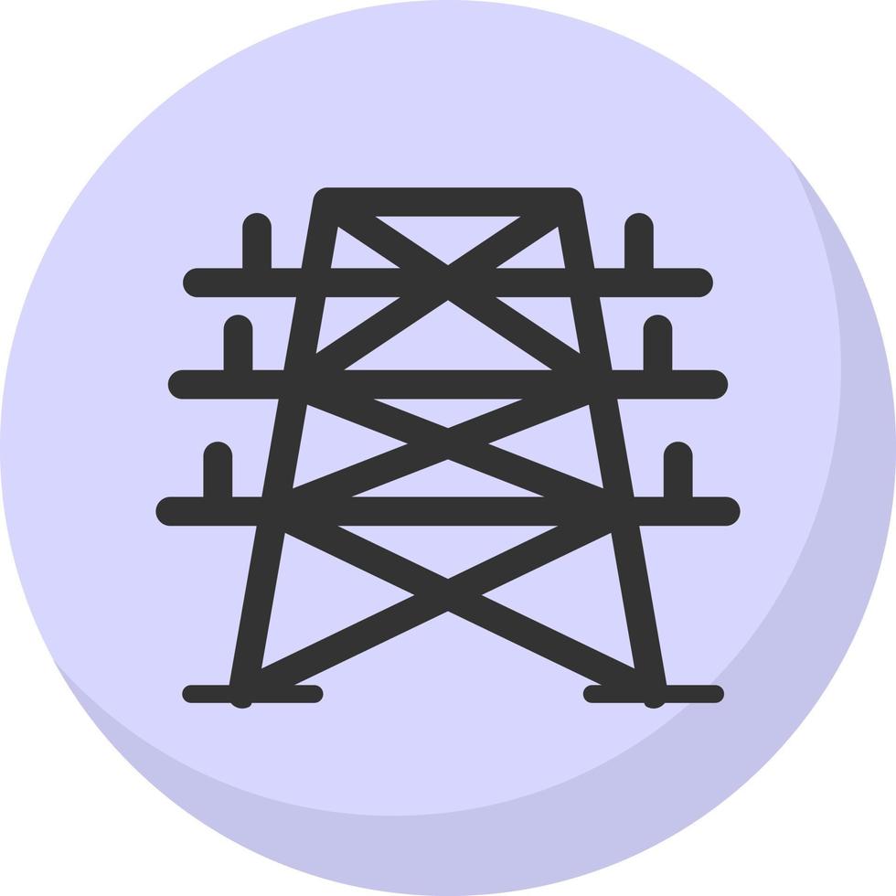 diseño de icono de vector de torre eléctrica