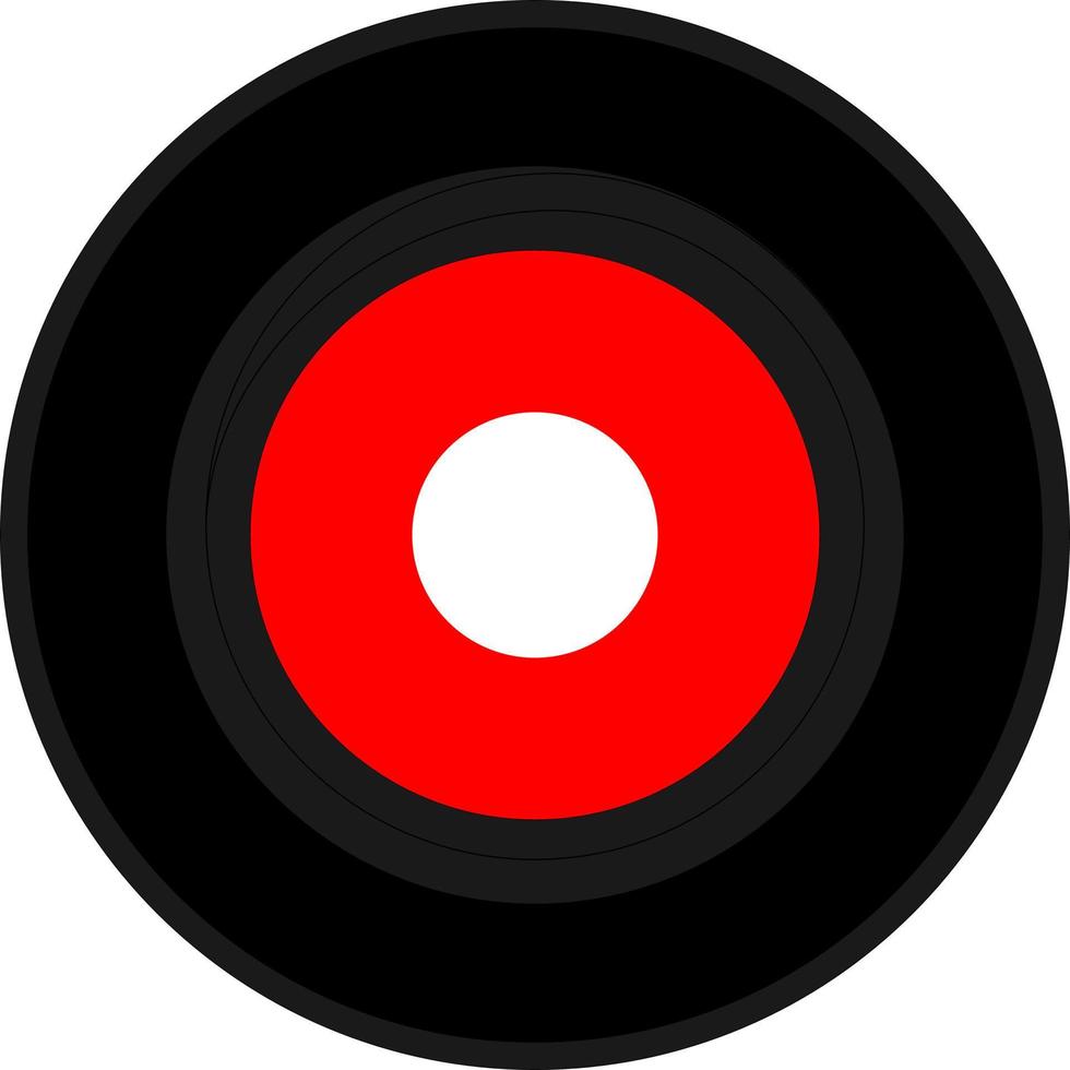 vinyl record with red label vector