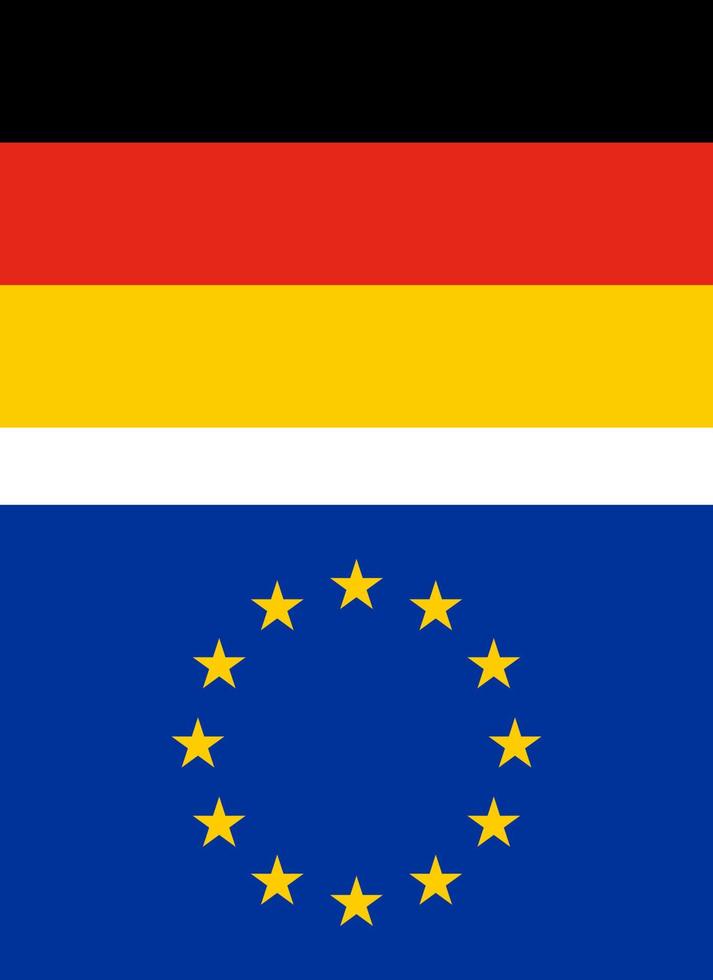 bandera de Alemania y Europa vector