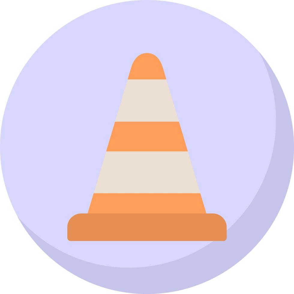 Traffic Cone Vector Icon Design