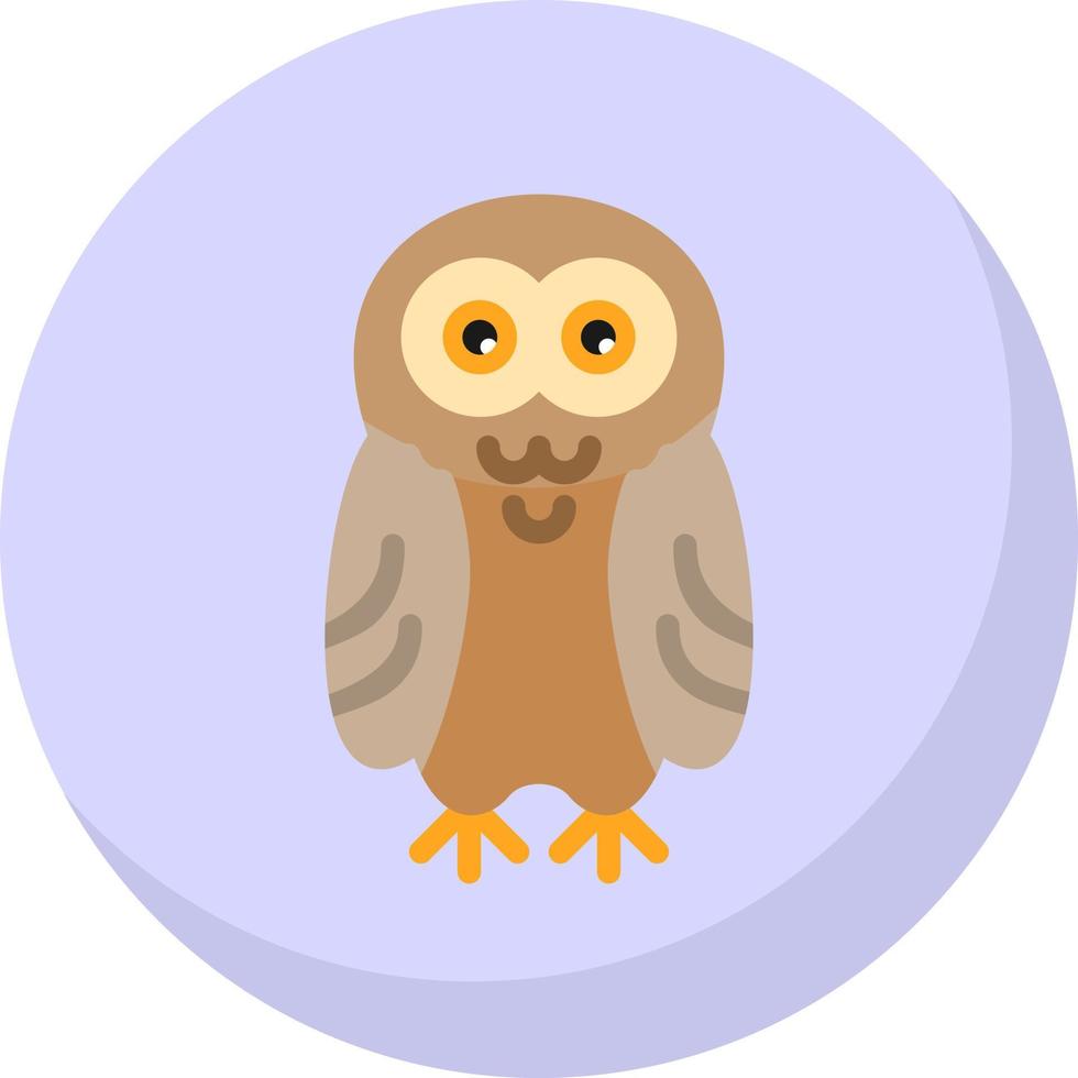 Snowy Owl Vector Icon Design