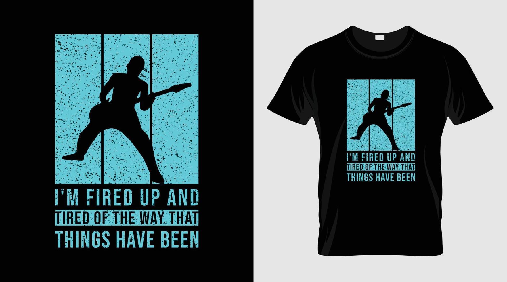 Guitar quote typography t-shirt design vector image
