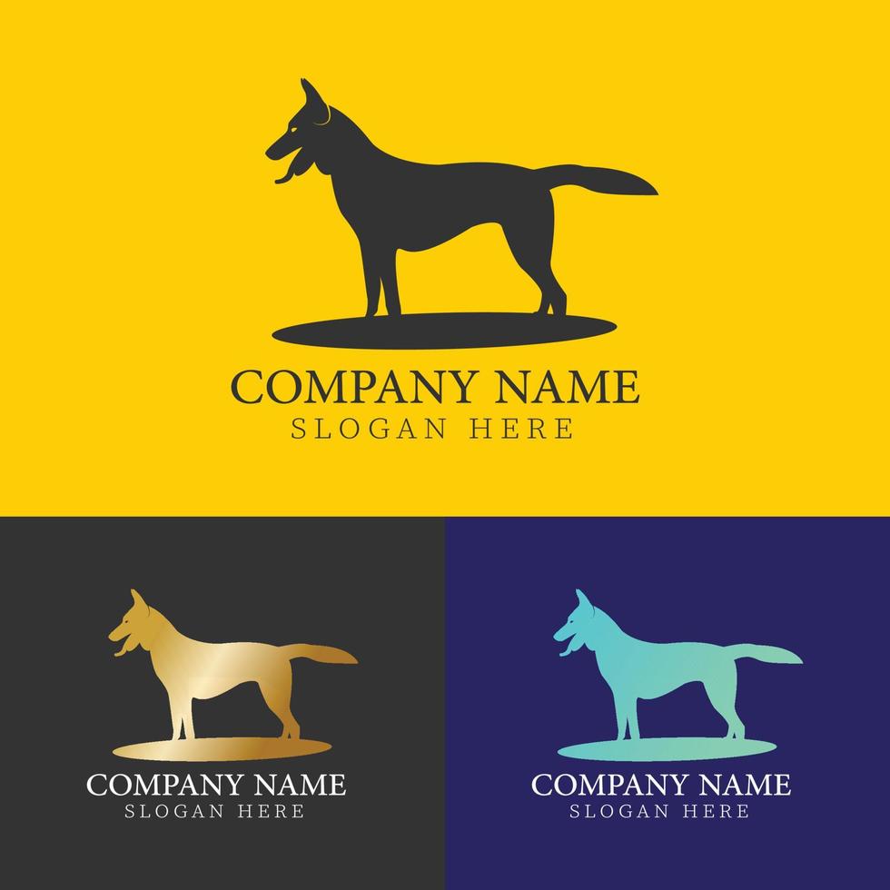 moderno, minimalista perro logo vector diseño