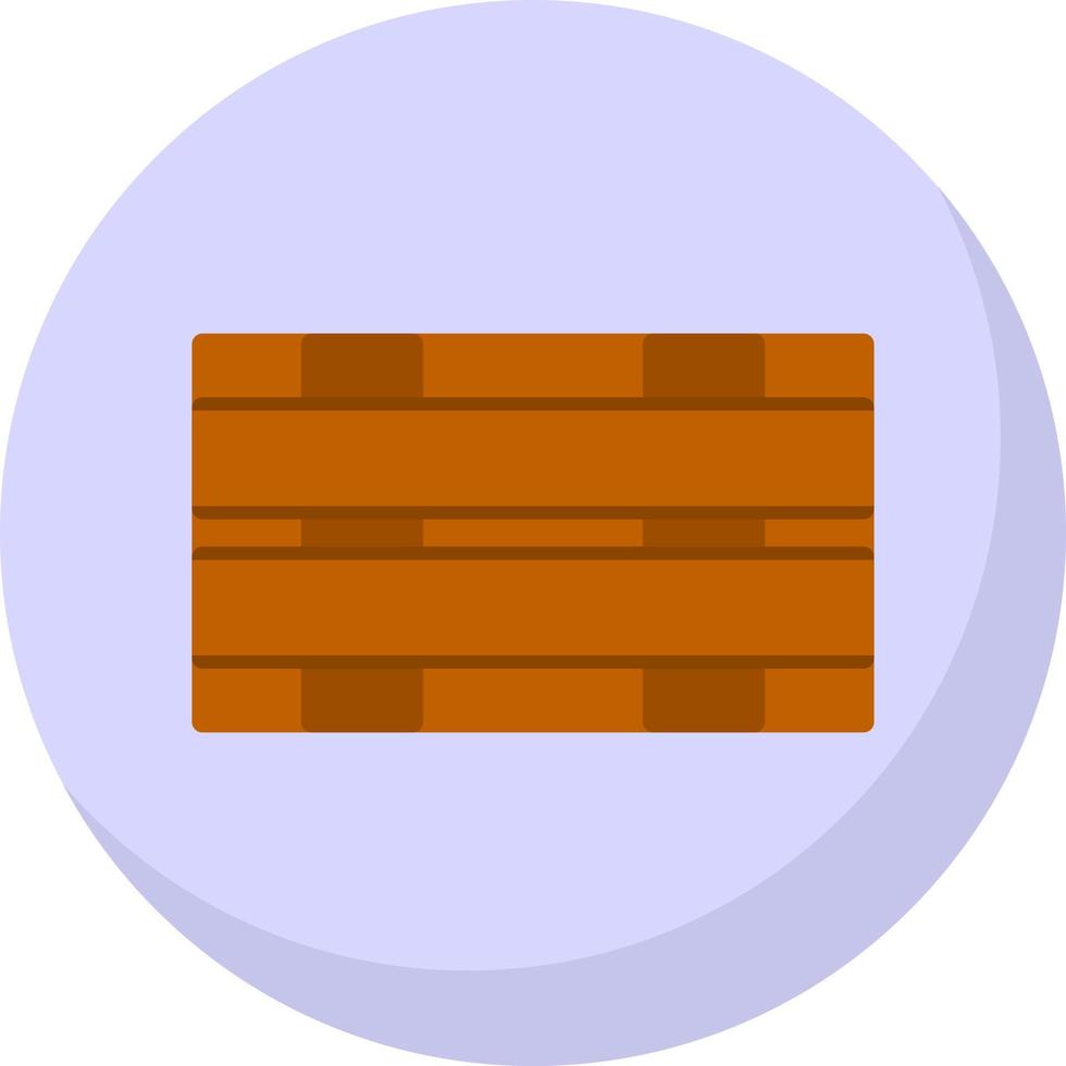 Wood Box Vector Icon Design