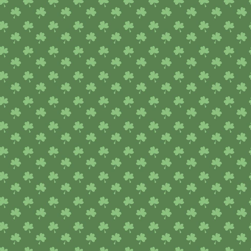 Floral seamless pattern. Saint Patricks day background with shamrock. Abstract carpet of grass. Ireland symbol of lucky ornament. Design with clover leaves for decor card, web site, wrapping, textile vector
